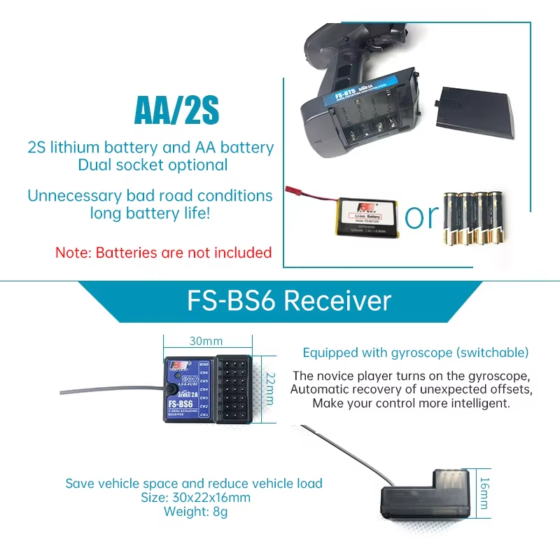 FlySky FS-GT5 with FS-BS6 6CH  - đánh giá và giá Drone Battery Strap